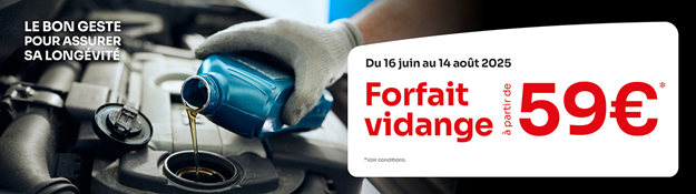 Votre forfait vidange à partir de 59€* !